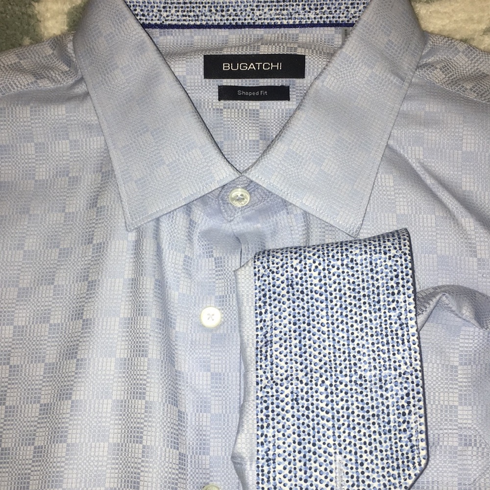 Bugatchi light blue shirt